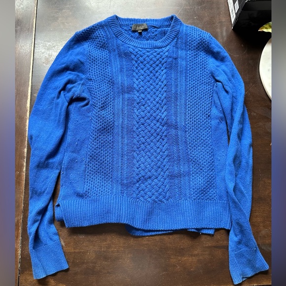 Babaton Cobalt Blue Cableknit wool sweater - size small - Picture 1 of 1